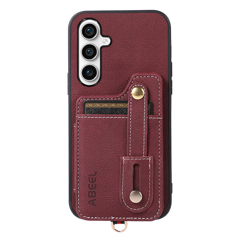 ABEEL Style 01 For Samsung Galaxy S23 FE Litchi Texture PU Leather TPU PC Phone Cover Kickstand Case with Folio Flip Card Slots ABEEL Style 01 For Samsung Galaxy S23 FE Litchi Texture PU Leather TPU PC Phone Cover Kickstand Case with Folio Flip Card Slots